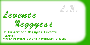 levente meggyesi business card